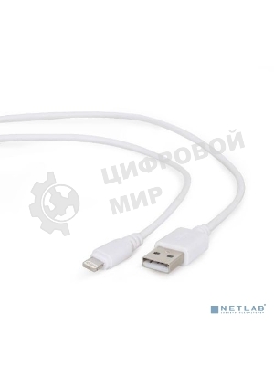 Кабель Filum USB 2.0, 1 м., белый, 2 А, разъемы: USB A male - Lightning male, пакет. (FL-C-U2-AM-LM-1M-W)