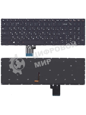 Клавиатура для ноутбука Lenovo Ideapad U530 U530P U530P-IFI черная с подсветкой