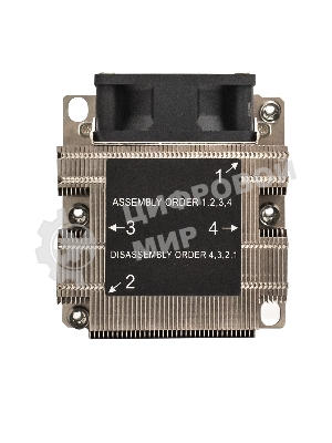 Кулер+направляющая планка ExeGate ESNK-P0068AP4.PWM.2U.3647.Cu + BKT-0126 (Al+Cu, 2U, 4 тепл. трубки, LGA3647, Square, TDP 205W, PWM, 2100-6800RPM, 2 ball bearing, 4pin, 52db, 430г, на винтах, с термопастой, в комплекте с направляющей планкой (back plate BKT-0126), RTL)