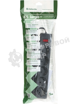 Сетевой фильтр Defender 3M ES LARGO 5OUTL.