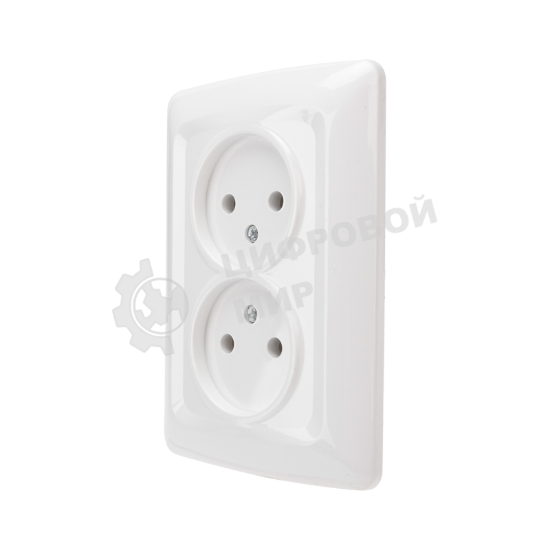 Розетка Kranz 2-ая DEA б/з с/у 10А белый (1/10/120)