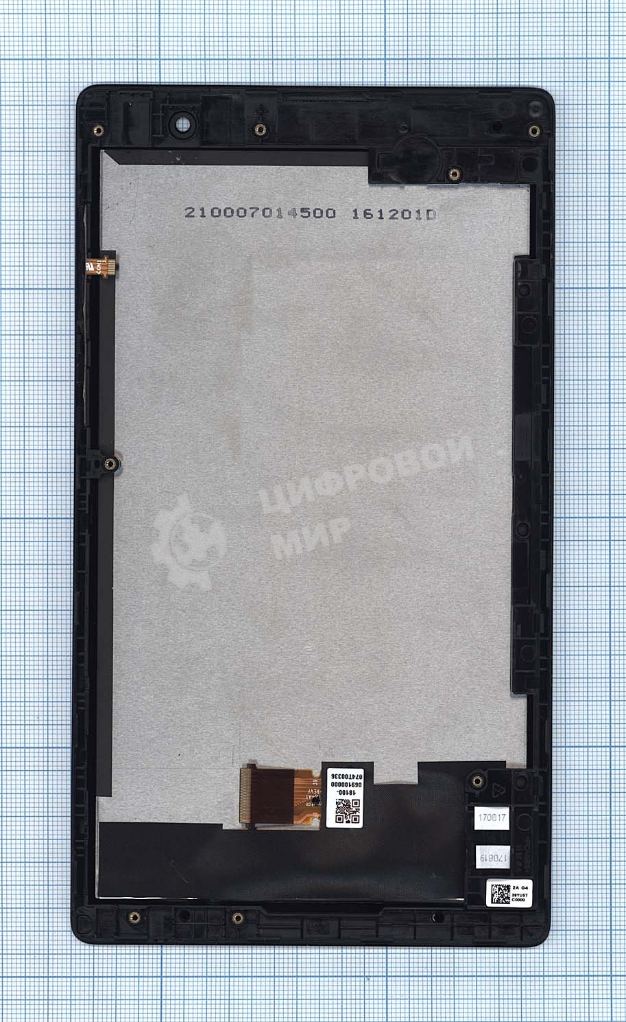 Модуль (матрица + тачскрин) для Asus ZenPad C 7.0 Z170C черный с серебристой рамкой