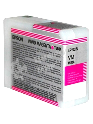 Картридж струйный Epson T580A (C13T580A00) пурпурный (80 мл) для Epson Stylus Pro-3880