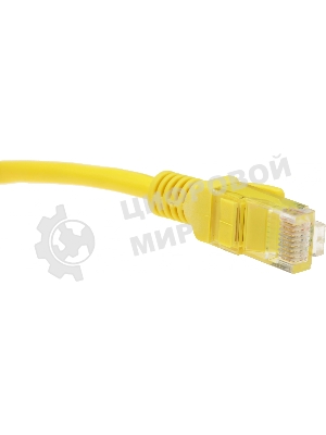 Патч-корд UTP Cablexpert cat.5e, 5м, литой, многожильный (желтый)