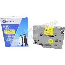 Картридж ленточный G&G GG-TZEFX631 черный на желтом 12x8 для Brother 1010/1260VP/1830VP/9700PC