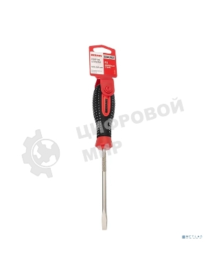 Отвертка шлицевая Rexant SL 6х125 мм, трехкомпонентная рукоятка, сталь S2