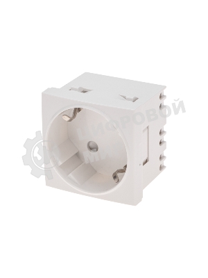 Розетка электрическая Rexant 45x45, CEE 7/4, 2K+3, 16A, белая