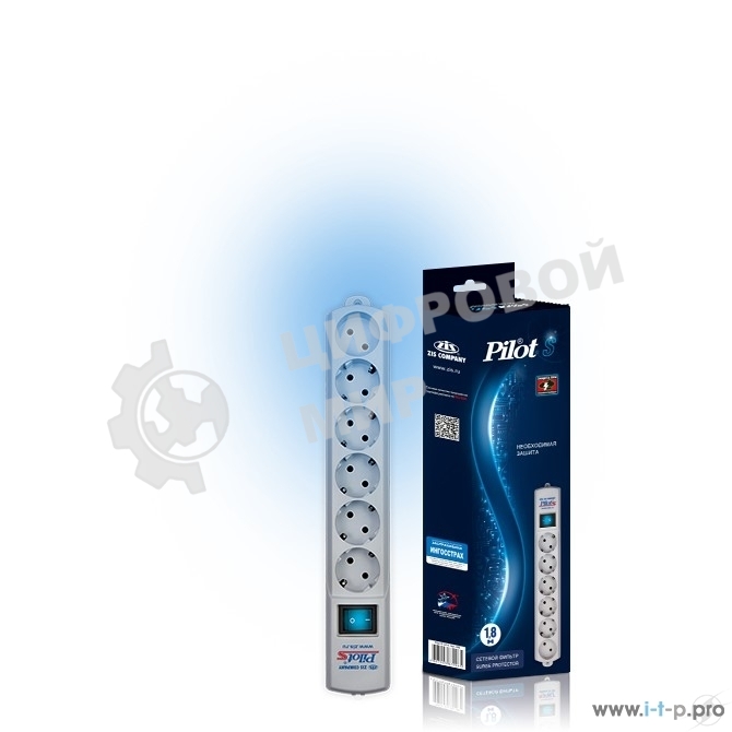 Сетевой фильтр ZIS Фильтр Pilot - S 5 евро, 1 росс. 5 м