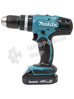 Дрель-шуруповерт Makita DHP453SYE, 18 В, 1.5 Ач, 42 Нм, щеточный