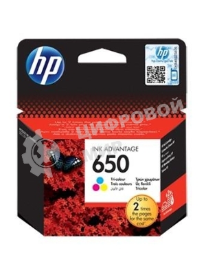 Картридж струйный HP 650 CZ102AE многоцветный для HP DJ IA 2515/2516 (200 стр.)