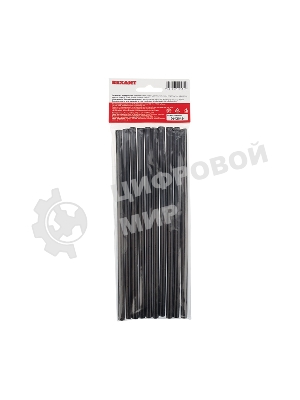 Клеевые стержни Rexant, Ø7 мм, 200 мм, черные, 10 шт., хедер