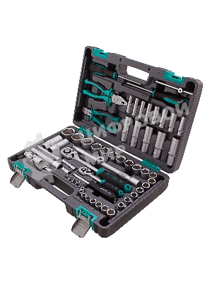 Набор инструментов Stels 141081/2'' 1/4'' CrV пластиковый кейс  69 предм.