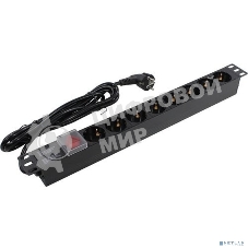 Блок розеток горизонтальный ExeGate ServerPro PDU-19H805 Al-8S-EU3-SW, 19