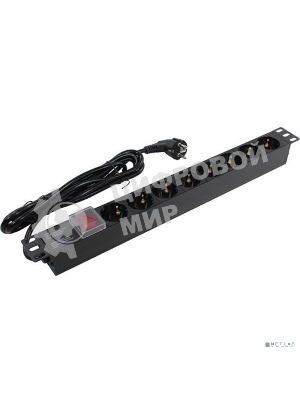 Блок розеток горизонтальный ExeGate ServerPro PDU-19H805 Al-8S-EU3-SW, 19
