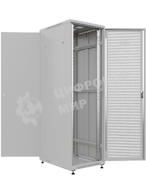 Шкаф серверный NTSS Премиум (NTSS-R22U6080PD) напольный 22U 600x800 мм пер. дв. перфор. металл 900 кг серый 710 мм 54 кг 1102 мм IP20 сталь