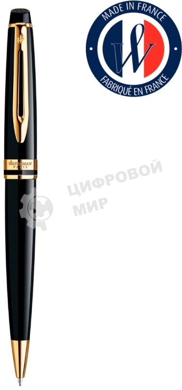 Ручка шариковая Waterman Expert 3 (CWS0951700) Black Laque GT M, синие чернила, подарочная коробка
