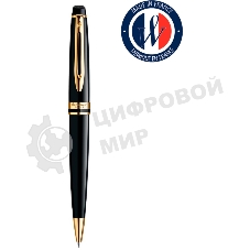 Ручка шариковая Waterman Expert 3 (CWS0951700) Black Laque GT M, синие чернила, подарочная коробка
