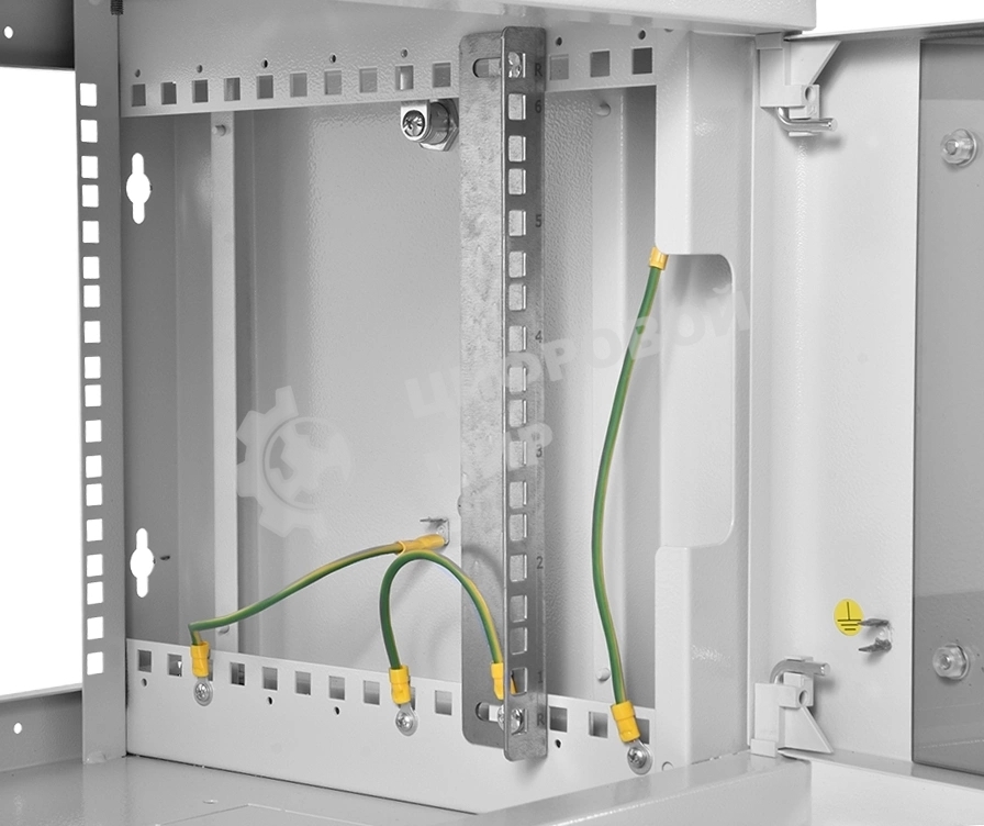 Шкаф коммутационный ЦМО (ШРН-6.350) настенный 6U 600x350 мм пер. дв. стекл 200 кг серый 300 мм 180 град.