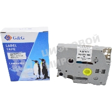 Картридж ленточный G&G GG-TZES211 черный на белом 6x8 для Brother 1010/1280/1280VP/2700VP