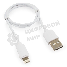 Кабель USB Гарнизон GCC-USB2-AP2-0.5M-W AM/Lightning, для iPhone5/6/7, IPod, IPad, 0.5м, белый, пакет