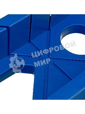 Стусло Сибртех пластиковое синее,4 угла для запила+пила 350мм