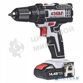 Дрель-шуруповерт СТАВР ДА-14,4Л, 14,4 В, 2 Ач, 32 Нм, щеточный