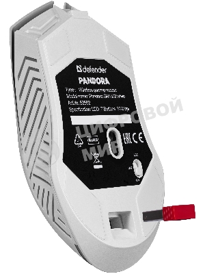 Мышь беспроводная Defender Pandora GM-502 белый, 3200 dpi, радиоканал, USB, кнопки - 7