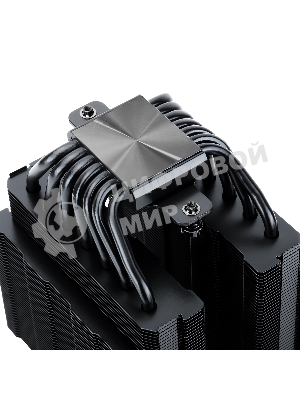 Кулер для процессора Thermalright Phantom Spirit 120 SE черный (4-pin PWM, 154mm, Ni/Cu, 7x6mm, 2x120мм, 66.17CFM, 25.6dBA, 1500RPM, S: 1200, 1700, 1851, 115X, AM4, AM5, silver, black)