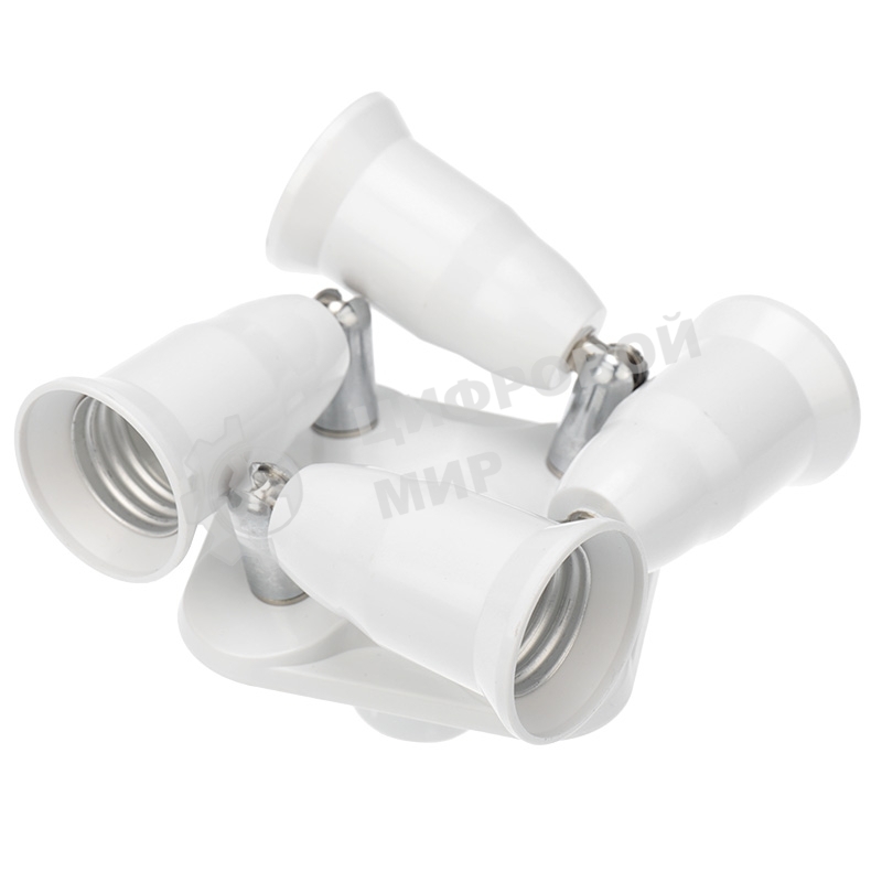 Разветвитель цокольный Rexant Е27-4хЕ27 белый