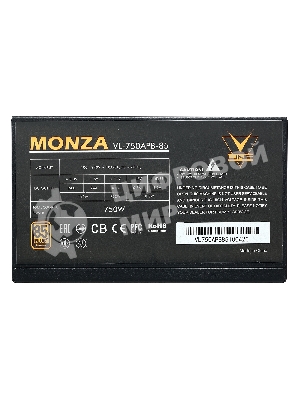 Блок питания Aerocool/Formula ATX 750W MONZA VL-750APB-85 80+ bronze (24+4+4pin) APFC 120мм fan 7xSATA RTL