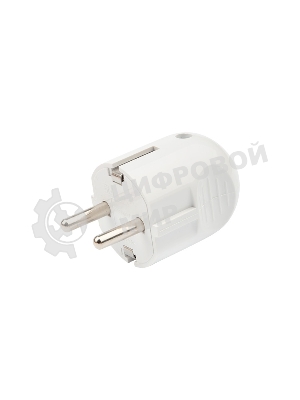 Вилка Евро Rexant прямая с з/к 16А белая