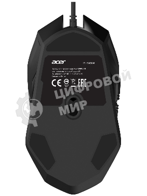 Мышь проводная Acer OMW170 черный, 3200 dpi, USB, кнопки - 6