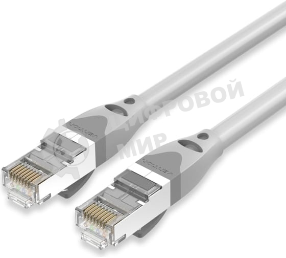Патч-корд Vention прямой SFTP cat.6A, RJ45 - 0,3м. Серый
