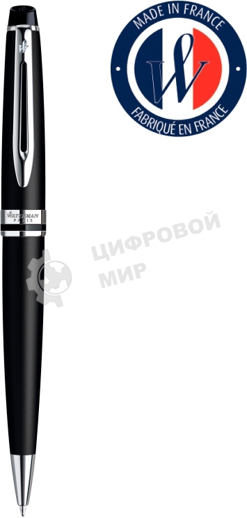 Ручка шариковая Waterman Expert 3 (CWS0951900) Muted Black CT M, синие чернила, подарочная коробка