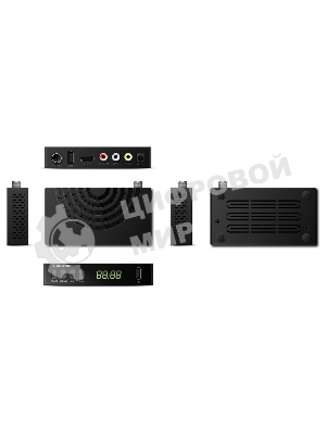 Приставка для цифрового ТВ Starwind CT-220 черный, DVB-T2, DVB-T, DVB-C, HDMI, USB 2.0 х2