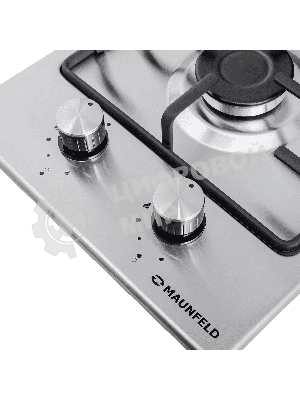 Газовая варочная панель Maunfeld EGHS.32.3ES, 2 конфорки, нержавеющая сталь, серебристый