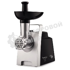 Мясорубка электрическая Moulinex ME108832 черный, 1400 Вт, 1.7 кг/мин, реверс, защита от перегрузки, насадки - 6