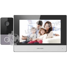 Комплект домофона Hikvision DS-KIS603-P(C) серебристый