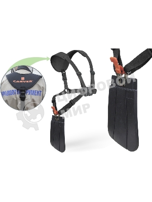 Мотокоса CARVER GBC-043M2.3лс easy-start ранец диск48зуб. easy-head леска2,4мм