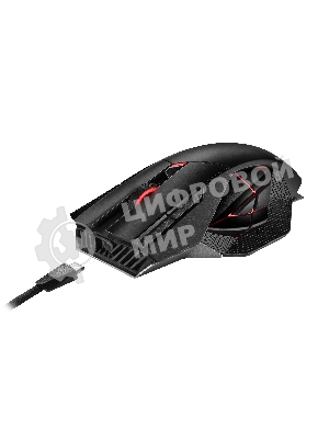 Мышь беспроводная/проводная ASUS ROG Spatha X черный, 19000 dpi, радиоканал, USB, кнопки - 12