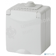 Розетка ЭРА 11-2601-03 2P+E IP65, 16A-250В, ОУ, серый