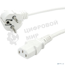 Кабель питания CEE Filum 7/7- С13, 3х0.75мм, 220В, 10A, белый, 1.8м [FL-PC10-EU-C13-1.8M-W] (873347)