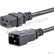 Кабель питания Filum С19-C20, 3х1.5мм, 220В, 16A, чёрный, 1.8м [FL-PC16-C19-C20-1.8M] (873355)