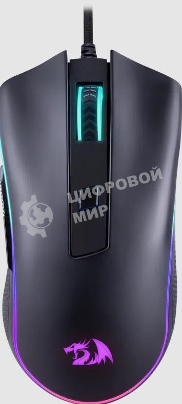 Мышь проводная Redragon Cypher, черный, 12800 dpi, USB, кнопки - 7