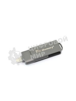 Флешка USB Dr. Memory 051, 8Gb, USB 3.0/USB Type-C, R/W 120/70, серый