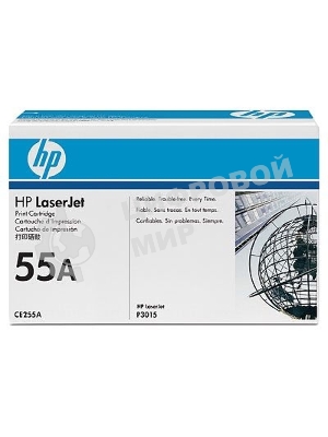 Картридж лазерный HP CE255A черный LJ P3015 (6000 стр.)