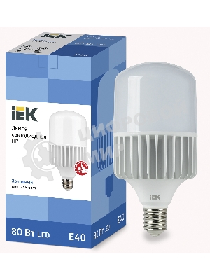 Лампа светодиодная IEK LLE-HP-80-230-65-E40 HP 80Вт 230В 6500К E40