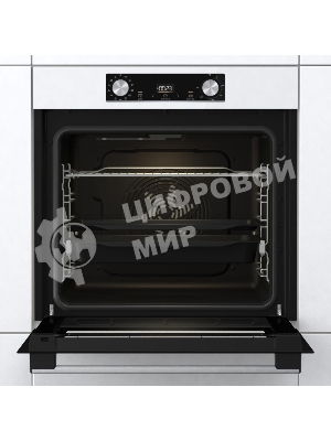 Встраиваемая электрическая духовка 60 см Gorenje Полезный объем: 77 л, Сенсорный программатор IconLED, Плавное открывание и закрывание дверцы, Решетка, Частично выдвижные телескопические направляющие на 1-м уровне, Дверца CompactDoor: 2 стекла + 1 термослой, Механический замок дверцы, Габаритные размеры (вхшхг): 59,5 59,5 56,4 см, Вес (брутто/нетто): 31/29 кг