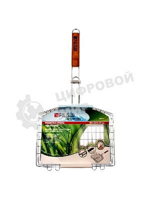 Решетка гриль Camping Palisad 305х235х55 мм объемная хромир.