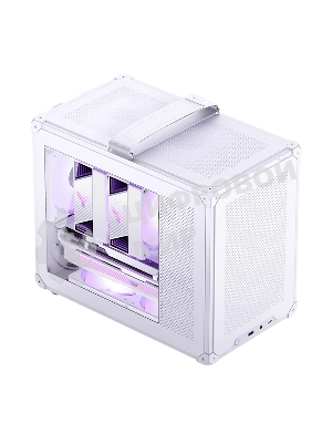 Компьютерный корпус без блока питания JONSBO C6 MAX Handle, Mini-Tower, TG, no fan, 1xUSB-A 3.0 + 1xUSB-C 3.1, mATX, mITX белый